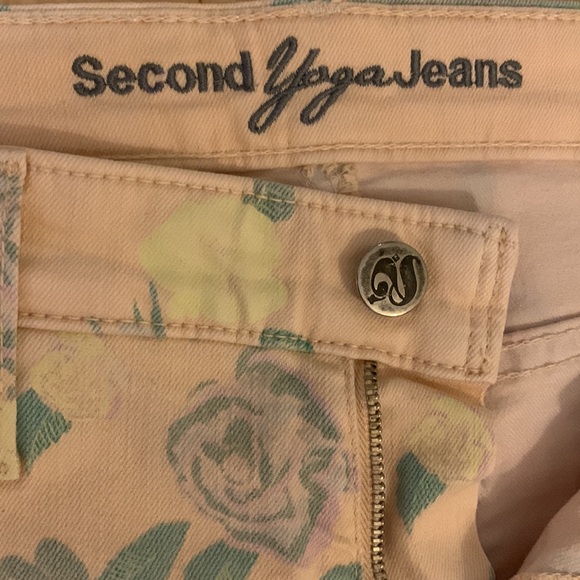 Yoga Jeans Pink Floral Skinny Ankle (size 27) - Picture 5 of 7